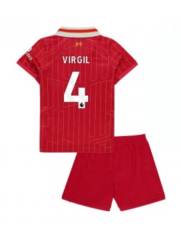 Liverpool Virgil van Dijk #4 Replika Hemmakläder Barn 2024-25 Kortärmad (+ byxor)